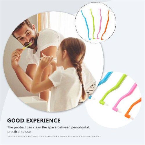4 Pcs with A Brush Double Headed Toothbrush Travel Braces