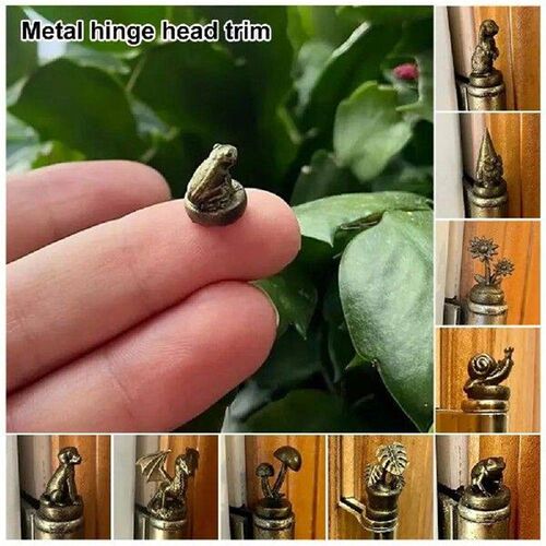 2.8*1cm Copper Door Hinge Head Animal Door Magnetic Bronzed