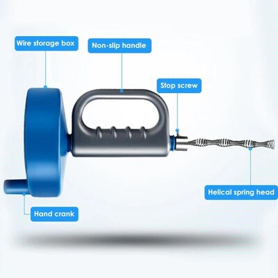 Drain Unblocker Flexible Rod Auger Snake Rod Kitchen Toilet