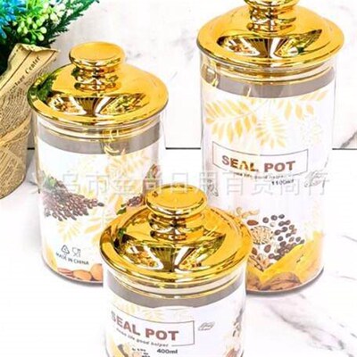 Clear plastic canister for snacks, dried goods, tea storage,