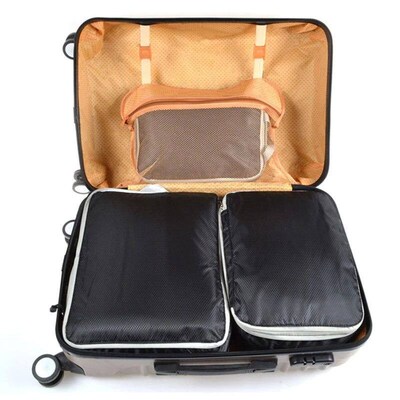 3PCS Compressed Packing Cubes Travel Storage Organizer Set M
