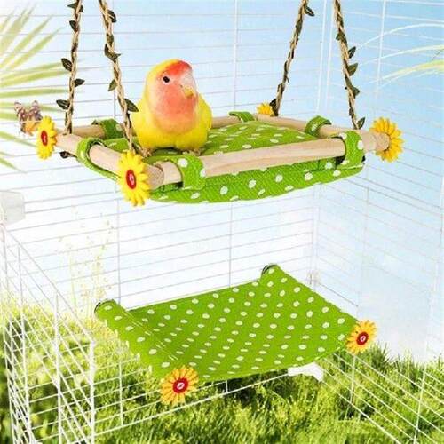 Birdcages Mounted Bed Parrot Standing Perch Hangable Bed