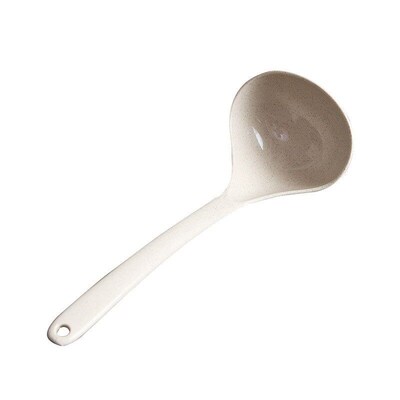 Korean-style long-handle soup spoon made from wheat straw, s