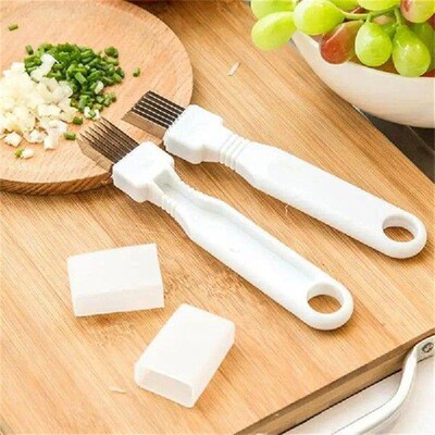 Onion Slicer Scallion Shredder Knife Garlic Crusher Cutter