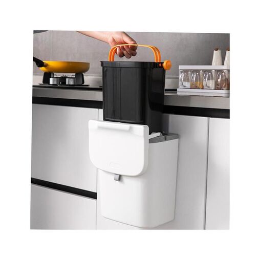 Rubbish Can Kitchen Toilet Trash with Press Lid Garbage Bin
