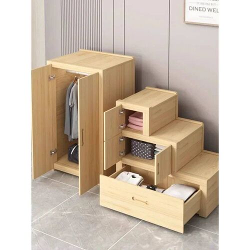 Household ladder, solid wood, three step stool, dual-purpose