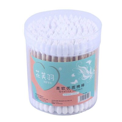 Bottled Double-Ended Wooden Stick Cotton Swabs, 200 Pieces p