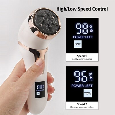 Electric Pedicure Tools Foot Care 3 Grinding Heads Waterproo