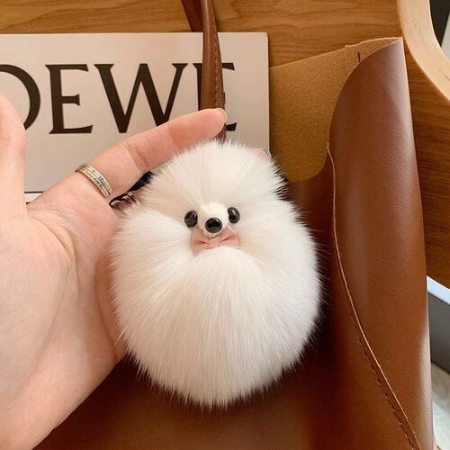 Real Fox Tail Fur Keychain Cute Car Bag Charm HighEnd Ins St