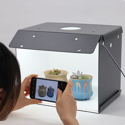 SANOTO  2 panels LED mini photography table top light box fo