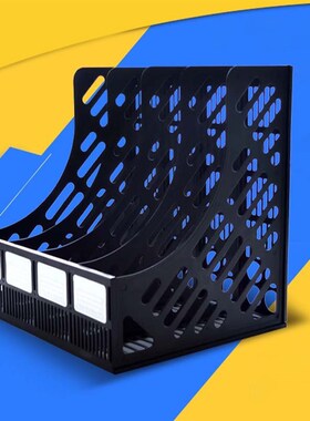 4 Sections Mesh Files Shelf Desktop File Rack Paper Book Hol