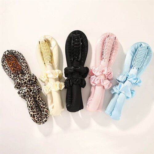 Heatless Curling Rod Headband No Heat Silk Curls Ribbon Hair