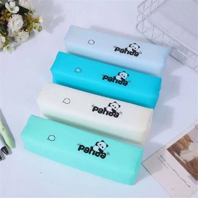 Dirt Resistant Silicone Pencil Case Panda Large Capacity图片