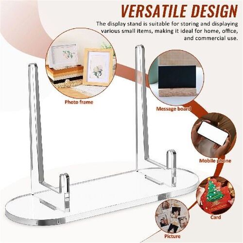 Photo Frame Transparent Storage Rack Tabletop Easel Acrylic