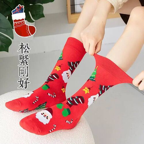 1 pair Autumn Winter christmas women men cotton Long Socks C