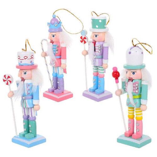4 Pcs Nutcracker Pendant Outdoor Desktop Decor Holiday