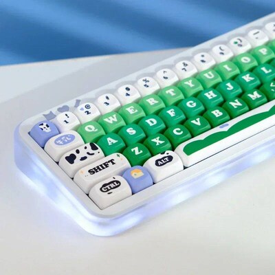 Dairy Pasture Key Cap PBT MOA Profile 129 Keys/set  Double S