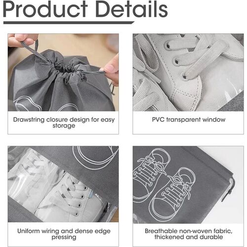 5/10PCS Shoe Storage Organizer Bag Non-Woven Shoe Dut Bag Po