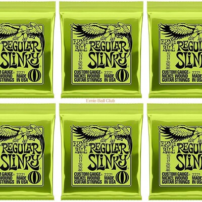 6 Packs/Set Ernie-Ball Nickel Electric Guitar Strings 2215 2