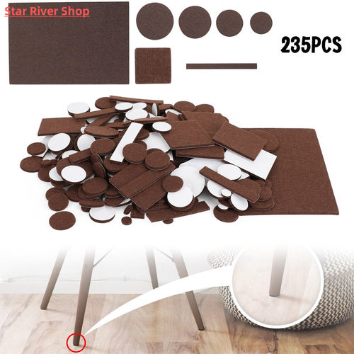 Areyourshop 235 Piece Self-Stick Furniture Felt Pads for Har