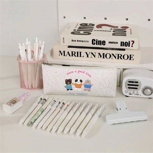 New Large Capacity Pencil Case Portable Puppy Stationery