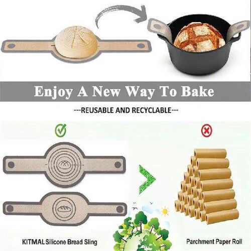 2Pcs Baking Mat for Dutch Oven Dough Transfer Pad Reusable