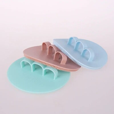 Silicone Body Scrubber Natural Bristles Skin Exfoliator Scru