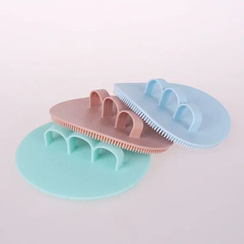 Silicone Body Scrubber Natural Bristles Skin Exfoliator Scru