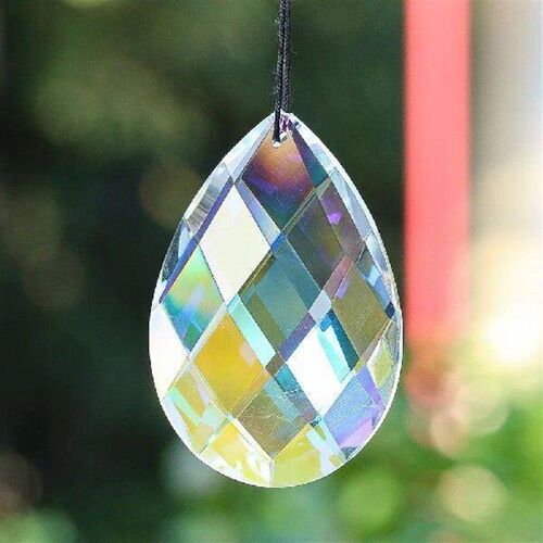 75mm AB Color Lattices Crystals Teardrop shape Prism Sun