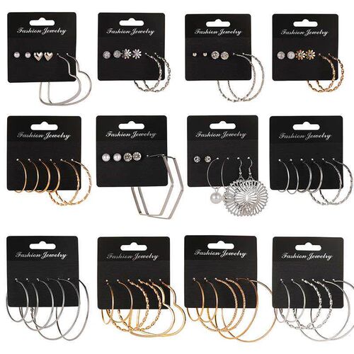 Geometric Earring Set Personalized Earring Three Piece Set