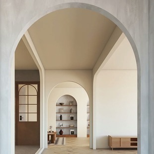 定制grg石膏梁托拱门门头造型过道垭口圆弧形角半圆横梁天花线条