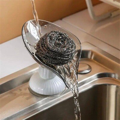 Rotatable Suction Cup Draining Soap Box Bathroom Soap Dish
