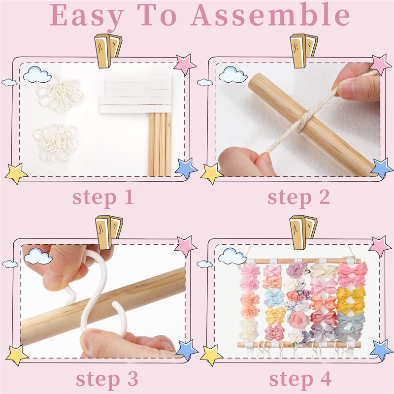 Hair Bows Holder Large Capacity, Hair Clips Storage Hanger H图片
