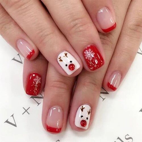 24pcs Fake Nails Wear Set Press On -on Pres Short Material E