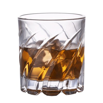 Rotating Whiskey Glass Old Fashioned Glass for Drinking Bour