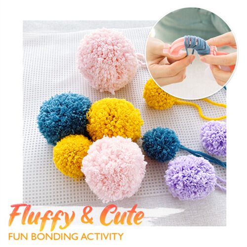 4PCS/Set DIY Knitting Loom Kit Pompom Maker Fluff Ball Weave
