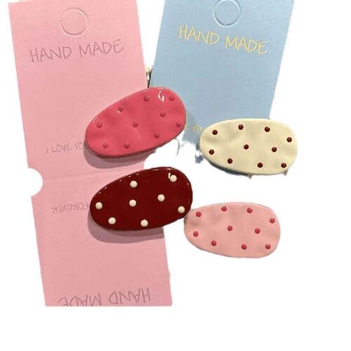 Korean minimalist polka dot small water drop duckbill clip,