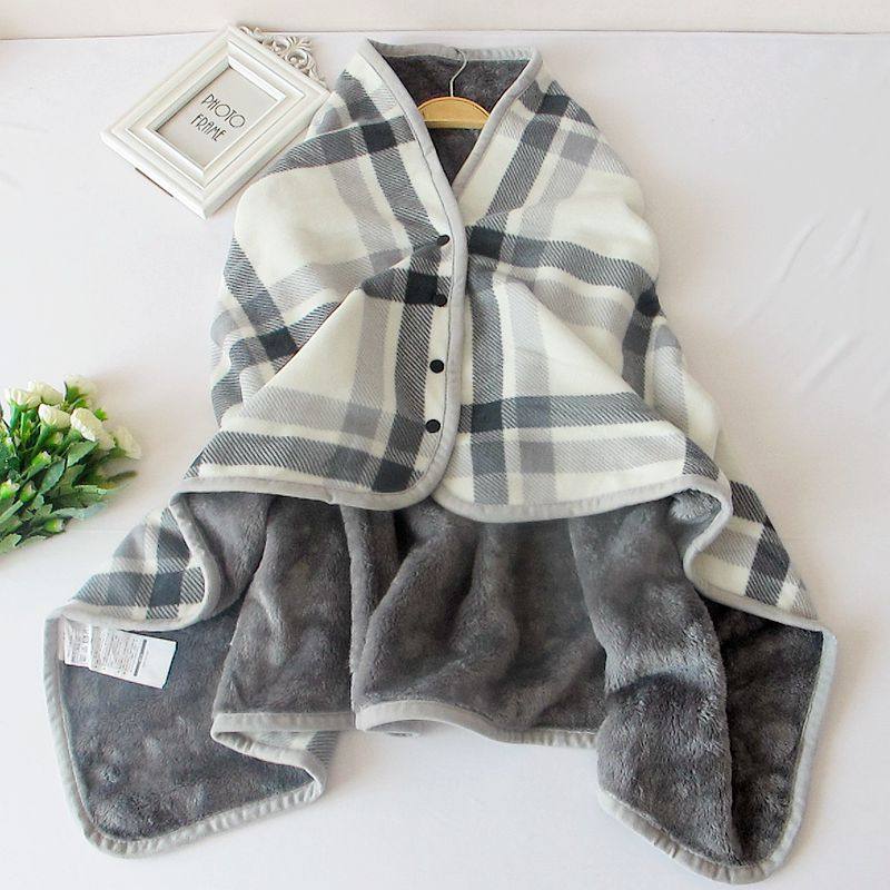 保暖发热披肩多用途法兰绒加绒盖毯午睡毯空调毯秋冬午休男女毯子,居家日用,保暖披肩,淘宝优惠券,粉丝福利购,淘宝优惠卷