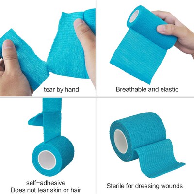 1Roll 2.5/5/10cm*4.5m Gauze Medical Bandage Self-adhesive Br