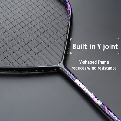 Professional Max 30 Pounds 4U V-Shape Badminton Racket Strun