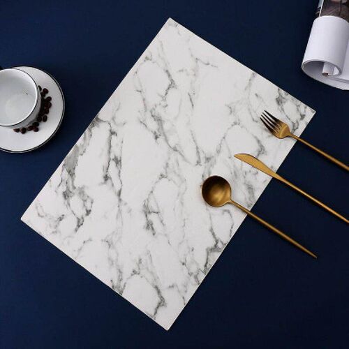 Insulation leather placemat marble non-slip PVC placemat