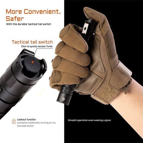 ACEBEAM TAC 2AA LED flashlight 1600 lumen 181 meters portabl