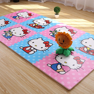 明德KT猫卡通拼接地垫儿童爬爬垫拼图泡沫爬行垫加厚地板垫无