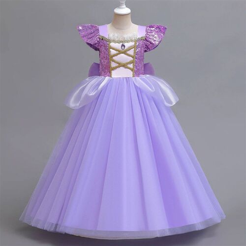 Fantasia Tangled Girls Princess Dress Halloween Cartoon Cosp