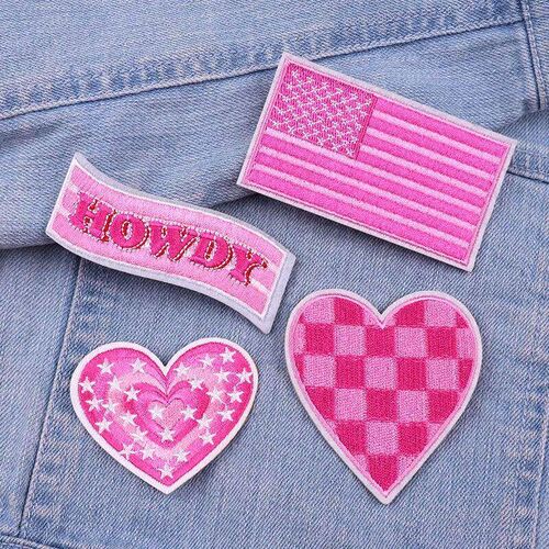 Cartoon Letters/Love Heart Embroidery Patch Iron On Patches