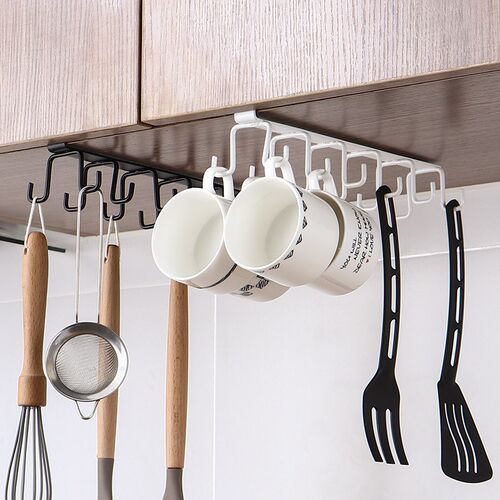 Iron 12 Hooks Kitchen Storage Racks Cup Holder Hanging Bath