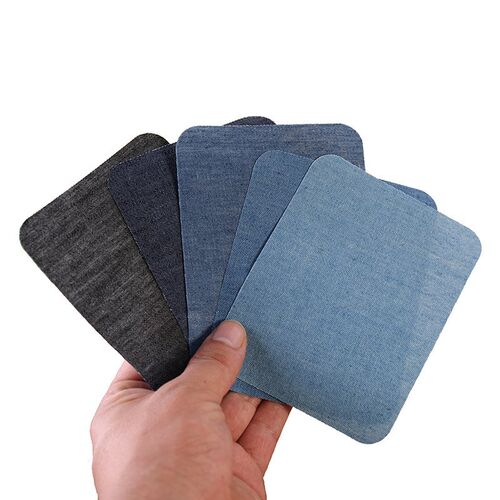 5 Colors Fabric Iron On Patches Appliques (With Glue Back) E