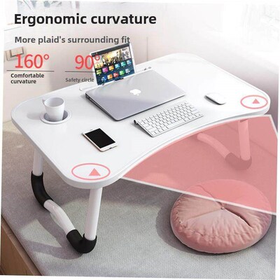 Foldable notebook student dormitory study table bed desk