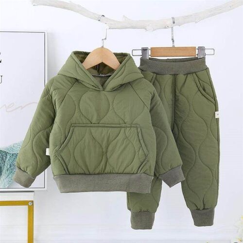 2023 Autumn Winter Girls Suit plus velvet two-piece Set Boy