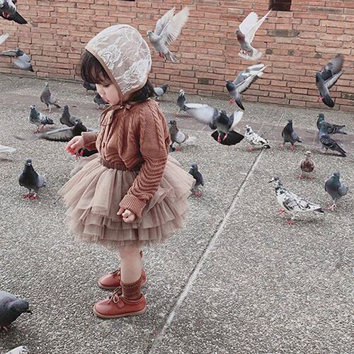 Little Girl Tutu Skirt Black Fluffy Toddler Tulle Prince Bal